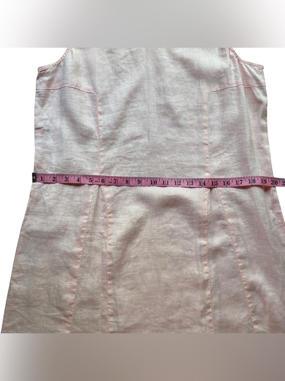 J. Jill Love Linen Light Pink Sleeveless Shift Dress Summer Vacation Size Small - Picture 5 of 11